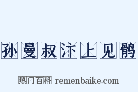 孙曼叔汴上见鹘是什么意思的图片